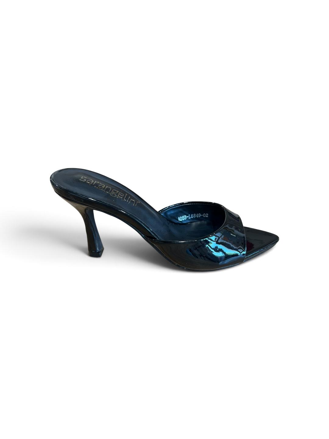 Ciabatte con tacco nera - V_NERO