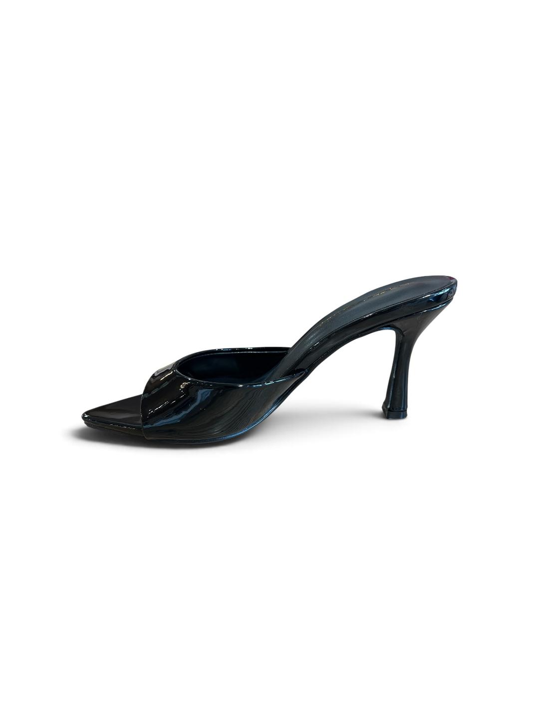 Ciabatte con tacco nera - V_NERO