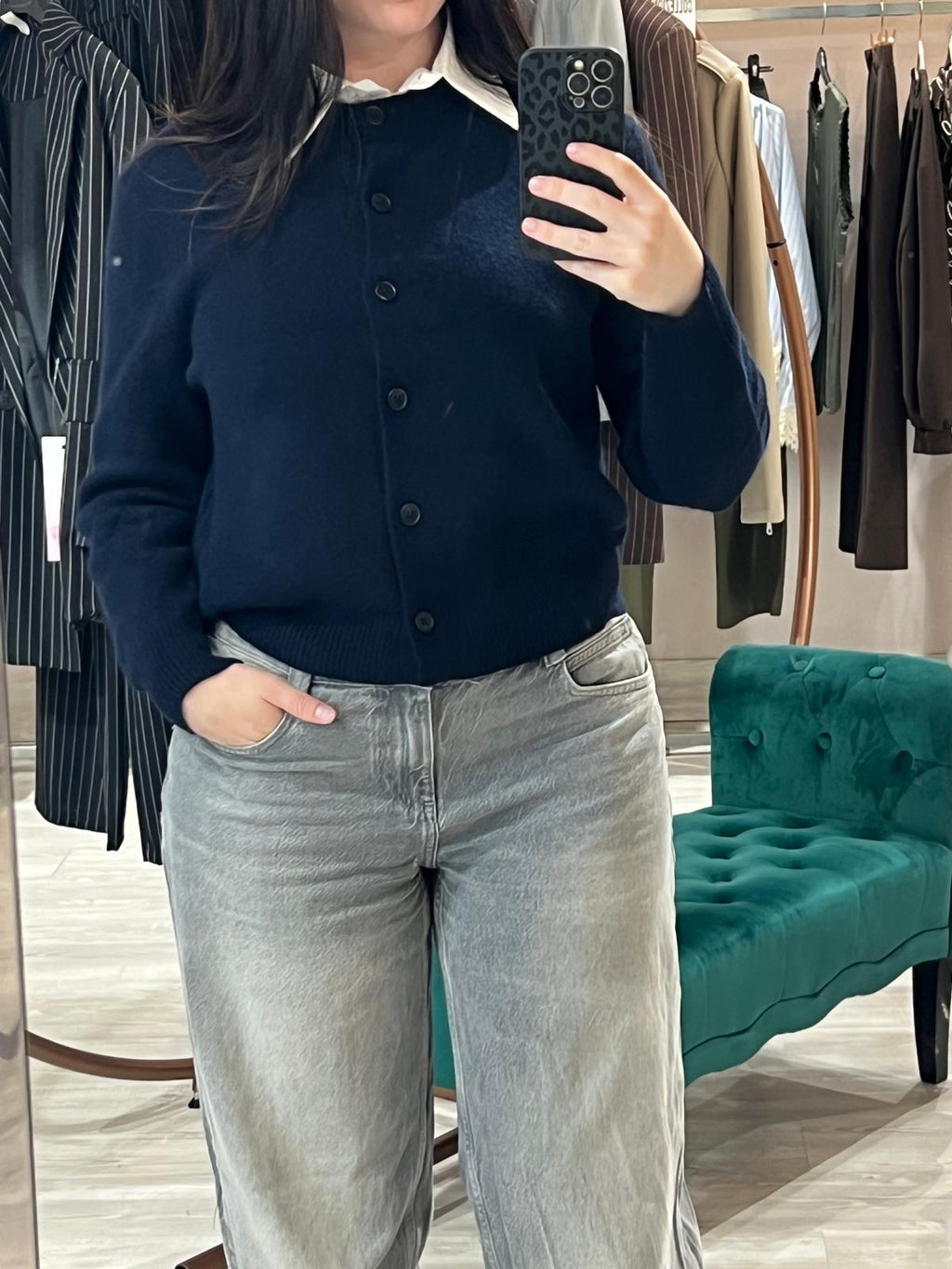 Cardigan navy - V_82362