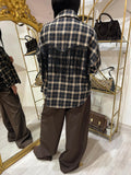 Camicia tartan con frange V_FRANG