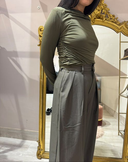 Pantalone con pences khaki Glamorous V_KA7719