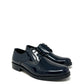 Scarpa elegante derby uomo vernice blu lucida -B7CDERV