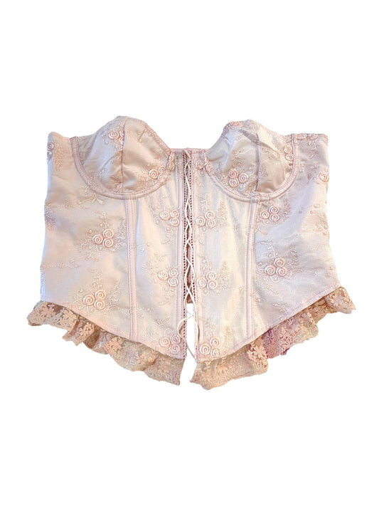 Top in pizzo con lacci -1938