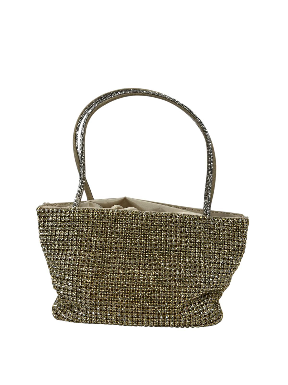 Mini bag in strass con manico morbido - 27250