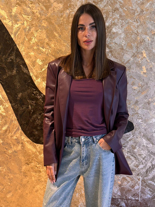 Blazer ecopelle  vino