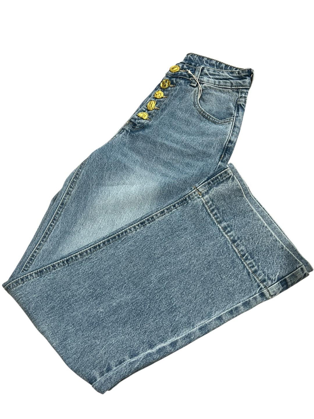 Jeans con bottoni oro - V_800018