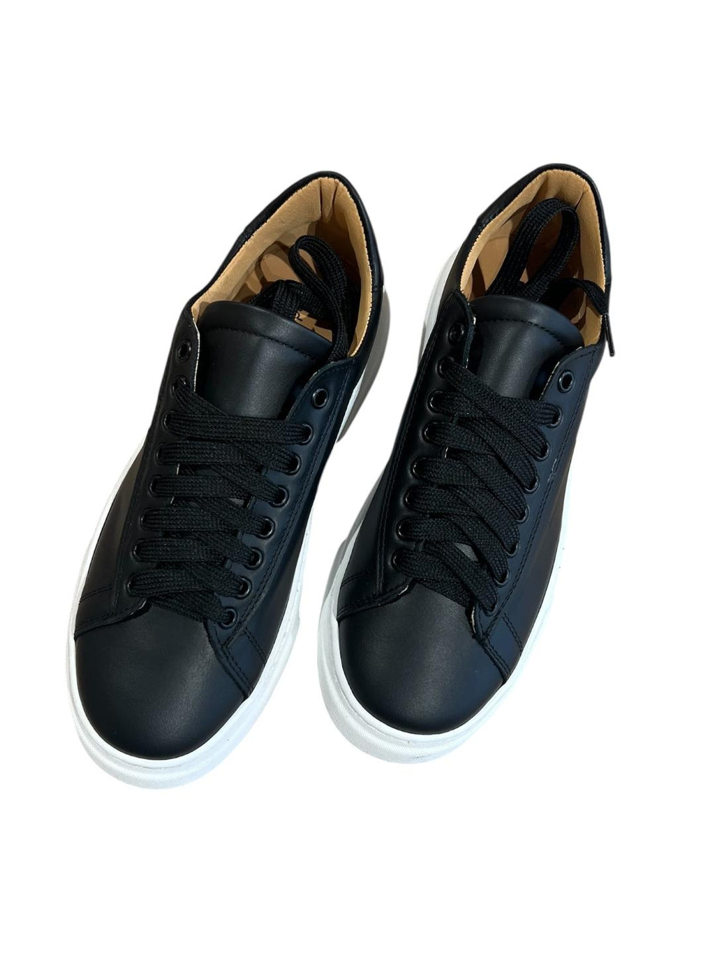 Sneakers vera pelle nera V_SNKNERO