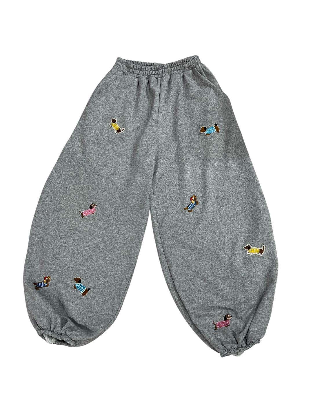 Pantalone baloon tuta con bassotti - V_60546