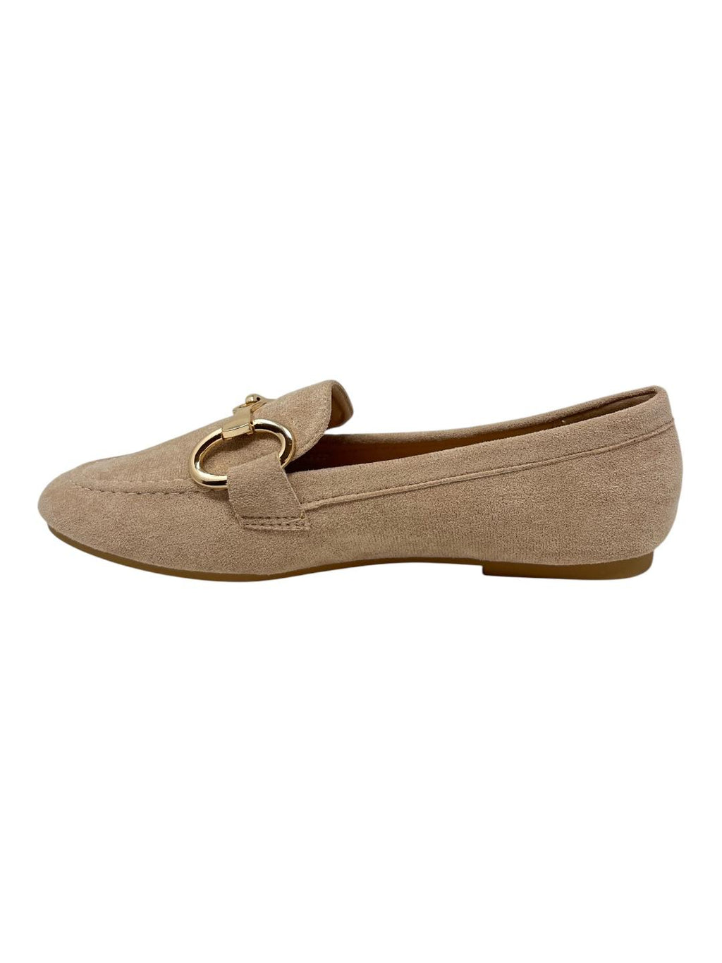 Mocassino microfibra morsetto beige - V4099B