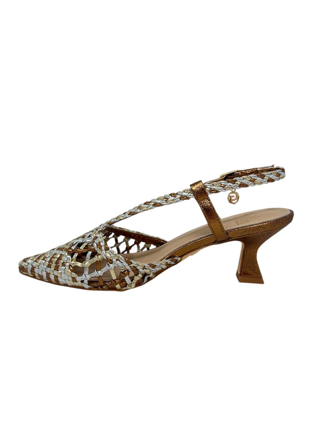 Slingback oro silver e bronzo - V_GK256
