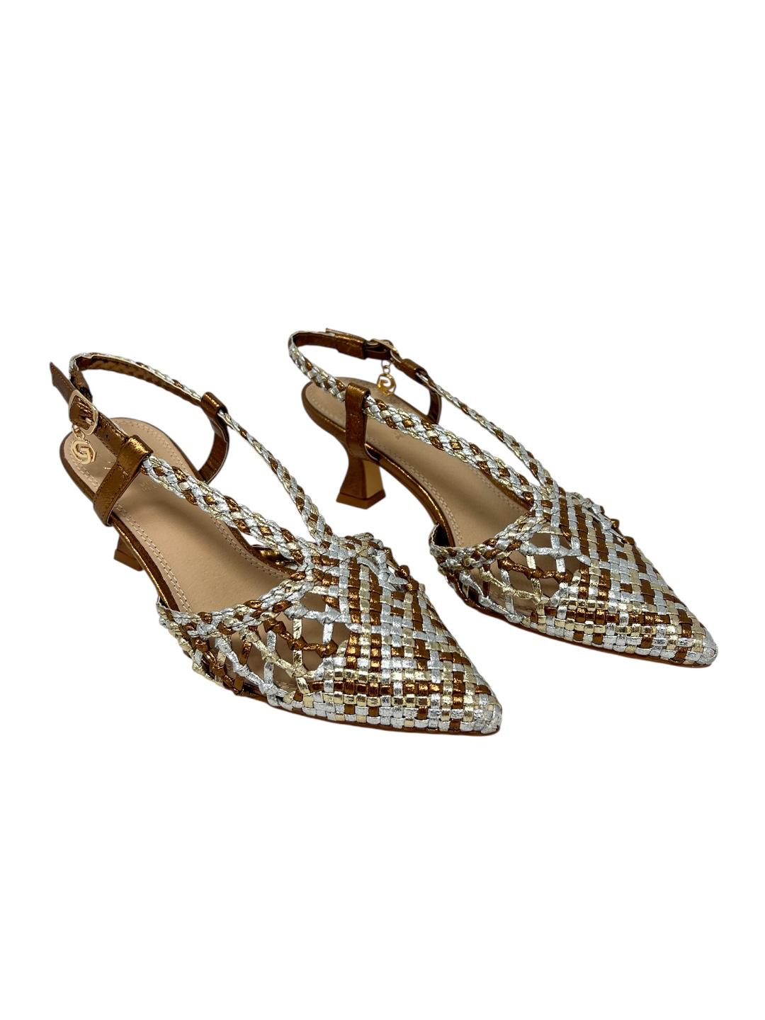 Slingback oro silver e bronzo - V_GK256