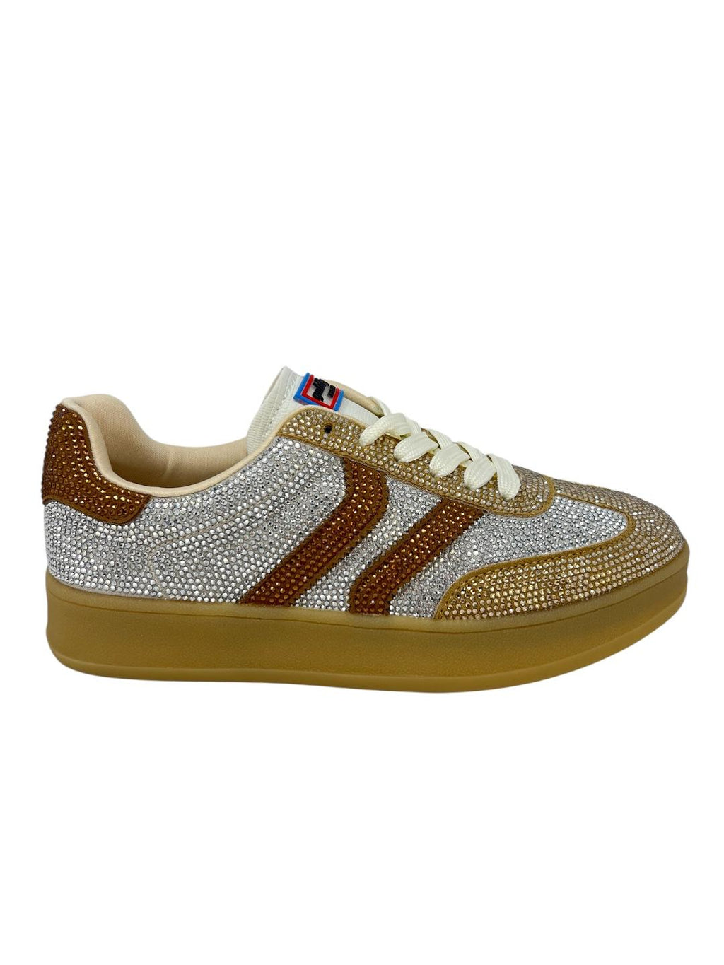 Sneakers brillantata oro/argento - V_GB1048