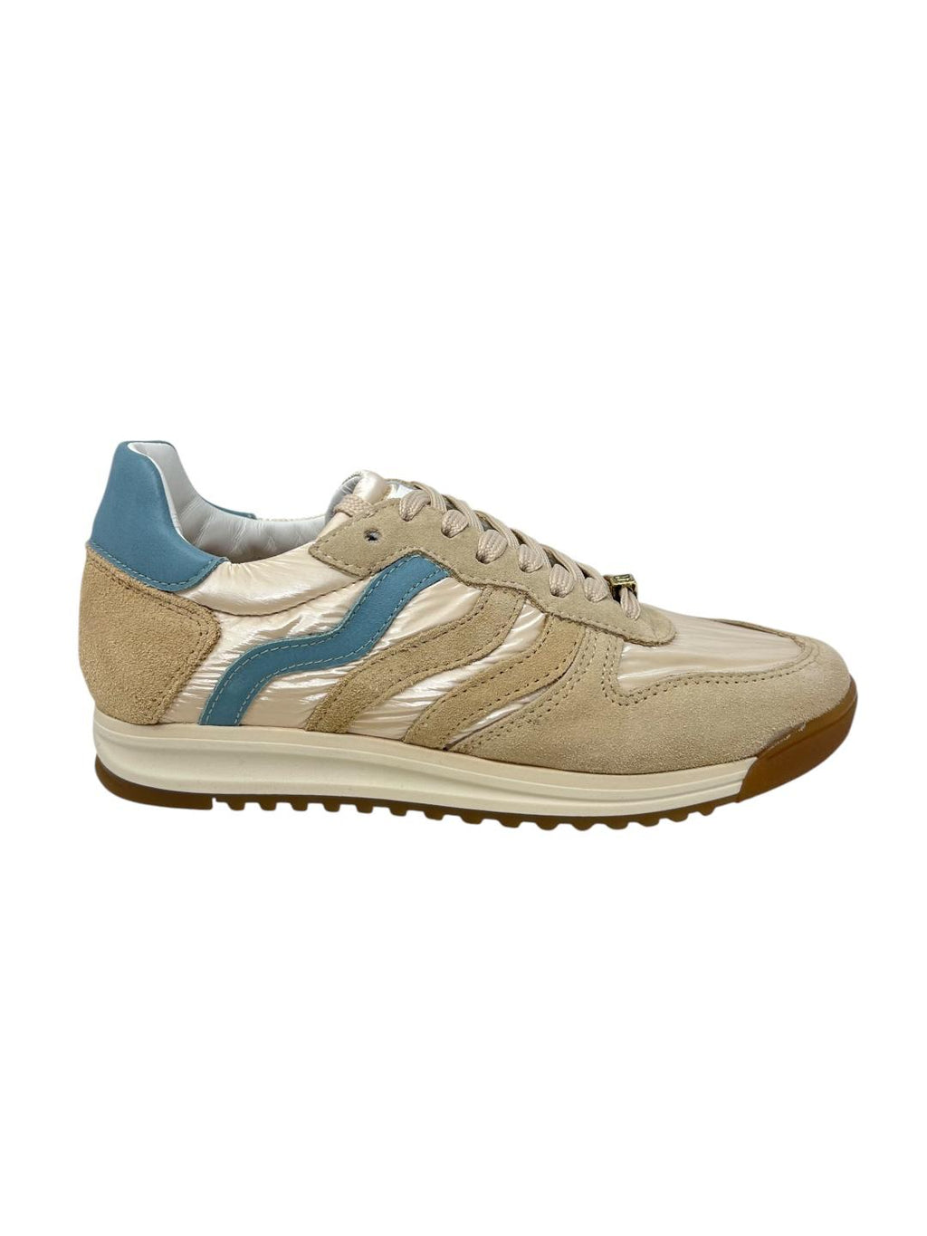 Sneaker blu e beige - V_369TO