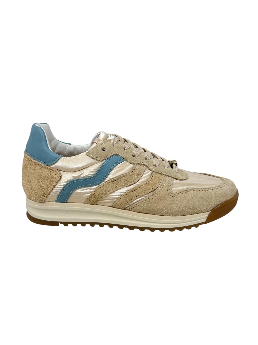 Sneaker blu e beige - V_369TO