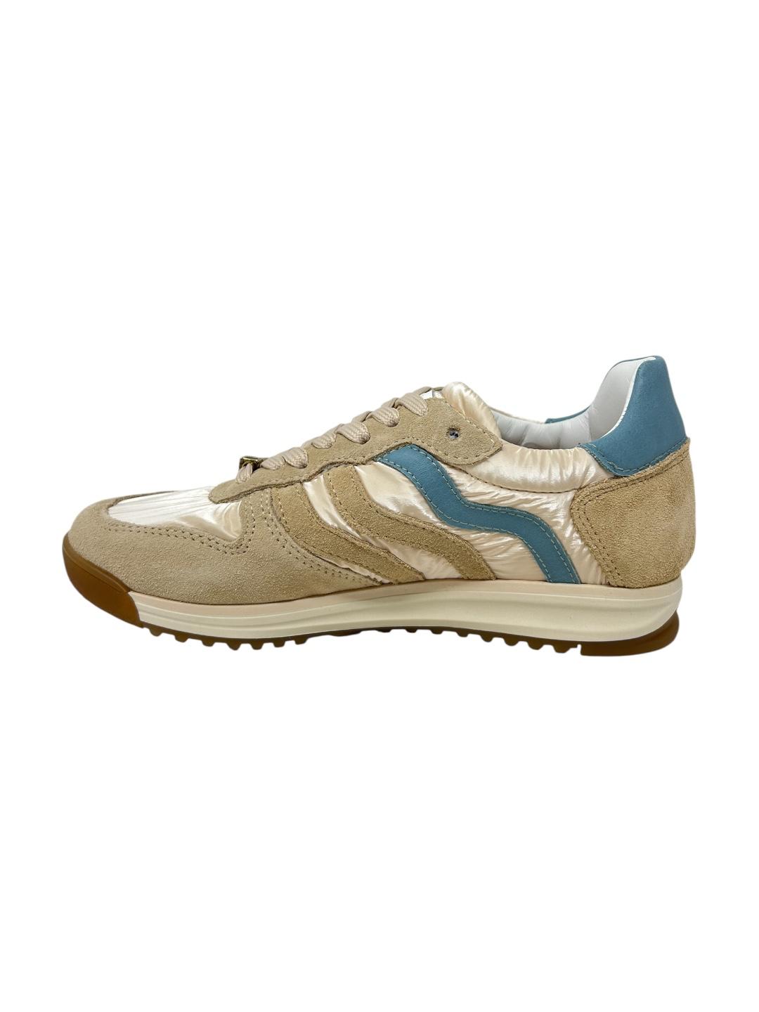 Sneaker blu e beige - V_369TO