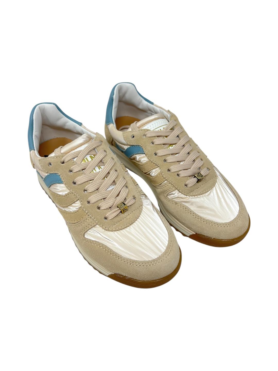 Sneaker blu e beige - V_369TO