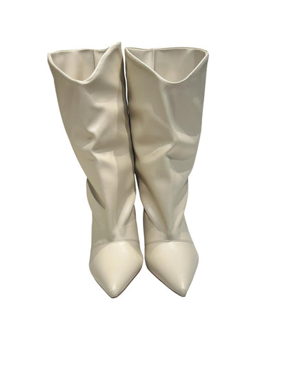 Stivaletto 3/4 arricciato latte V_G77L