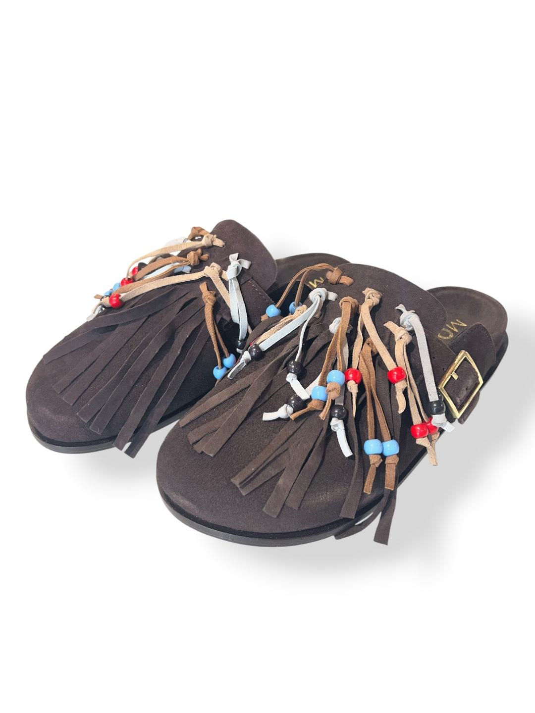 Sabot chiuso con frange moro - V_ABEBA