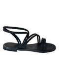 Sandalo intrecciato con strass nero - V_NAOMIG