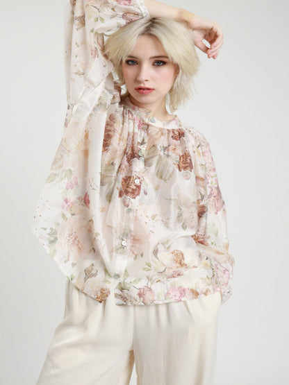 Camicia stampata pittore burro V_23500P