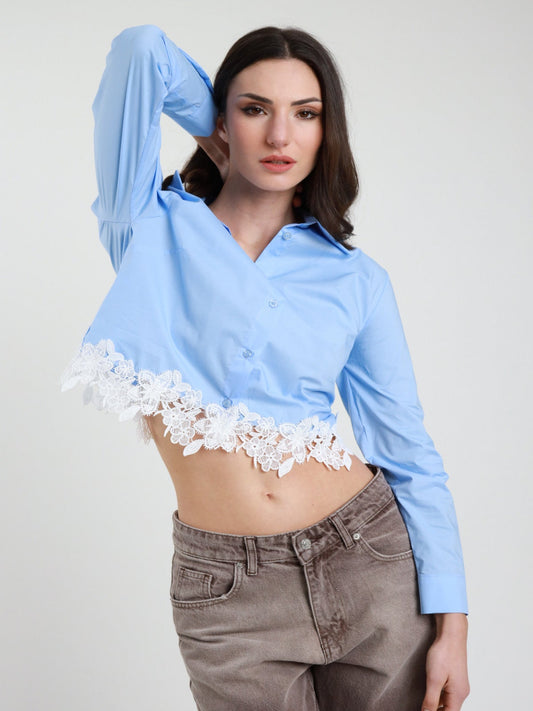 Camicia scatola celeste - V_32999