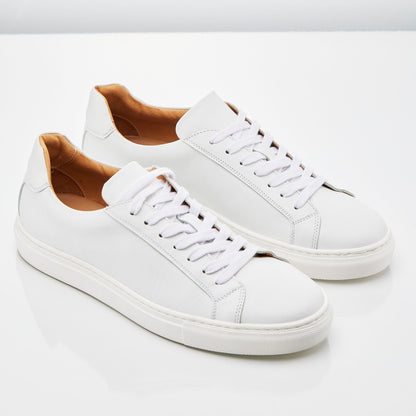 Sneaker uomo in nappa bianco -1213NBI