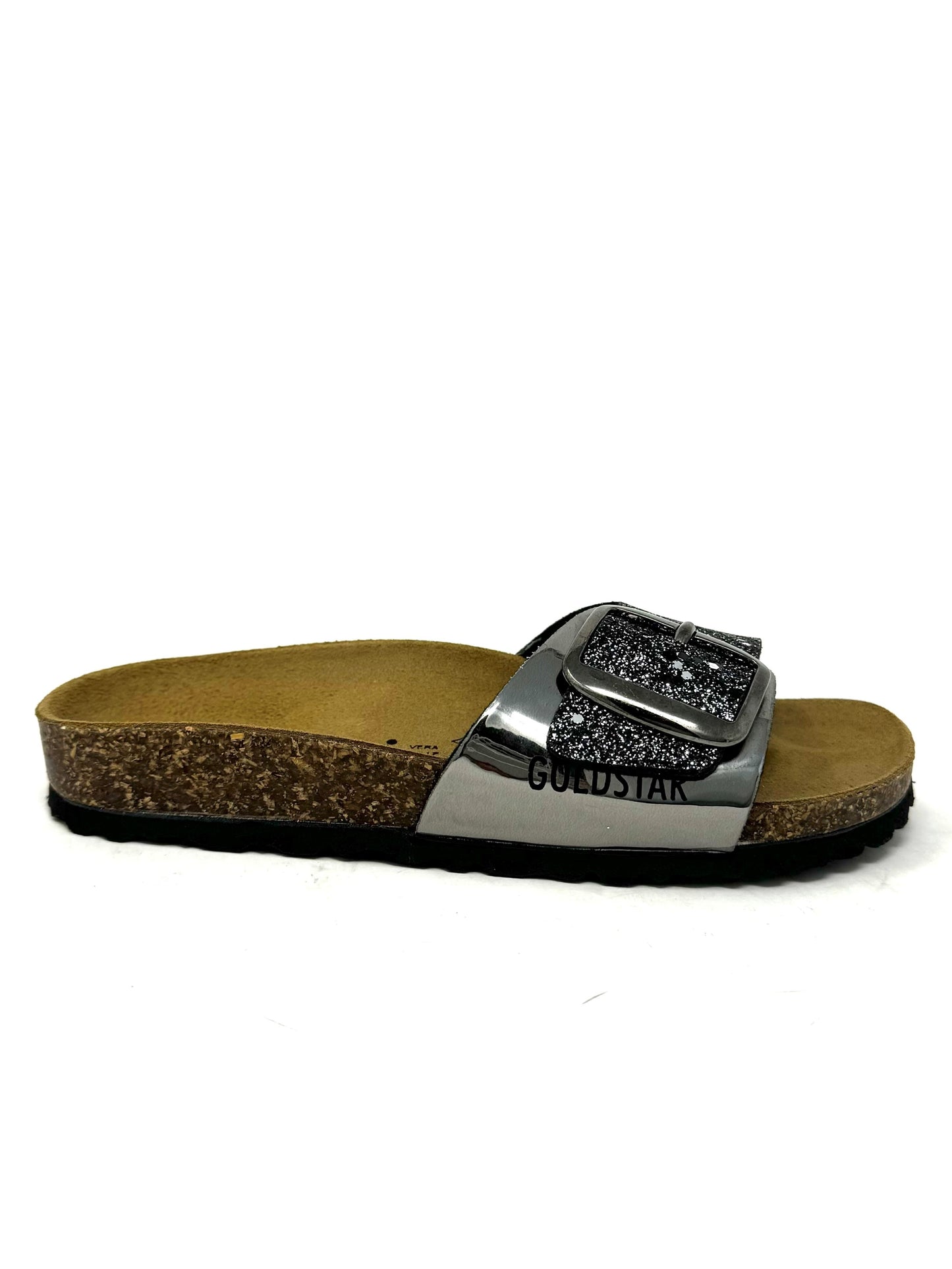 Ciabatta in sughero glitter nero -S1854X