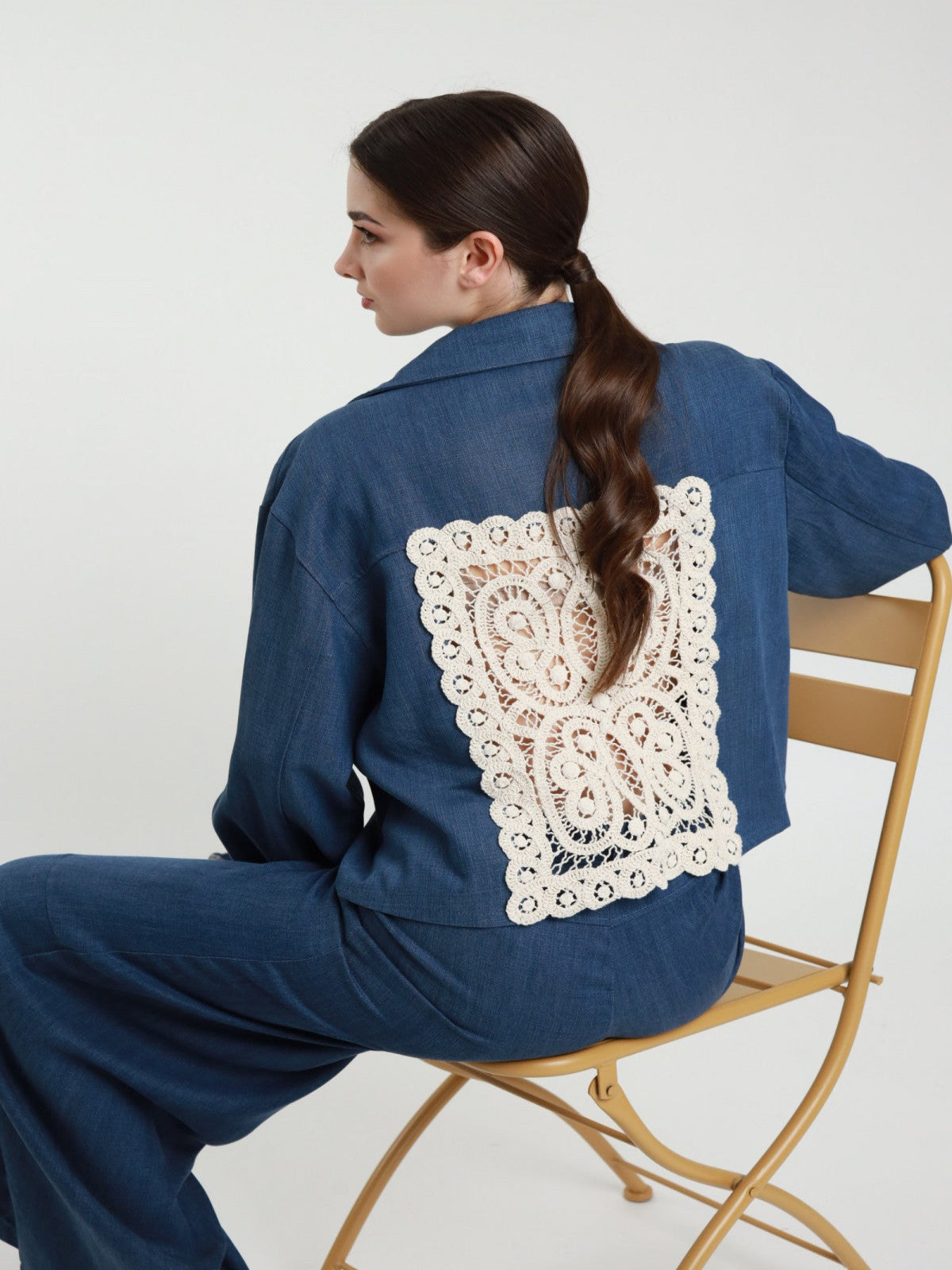 Giacchino con crochet jeans - V_81736