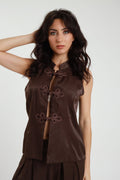 Gilet moro con chiusura alamari Susy Mix V_GI5591M