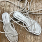 Sandali bassi alla schiava strass argento-46D24