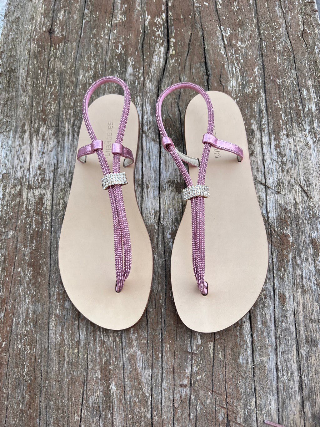 Sandali positano strass rosa-PM76FU