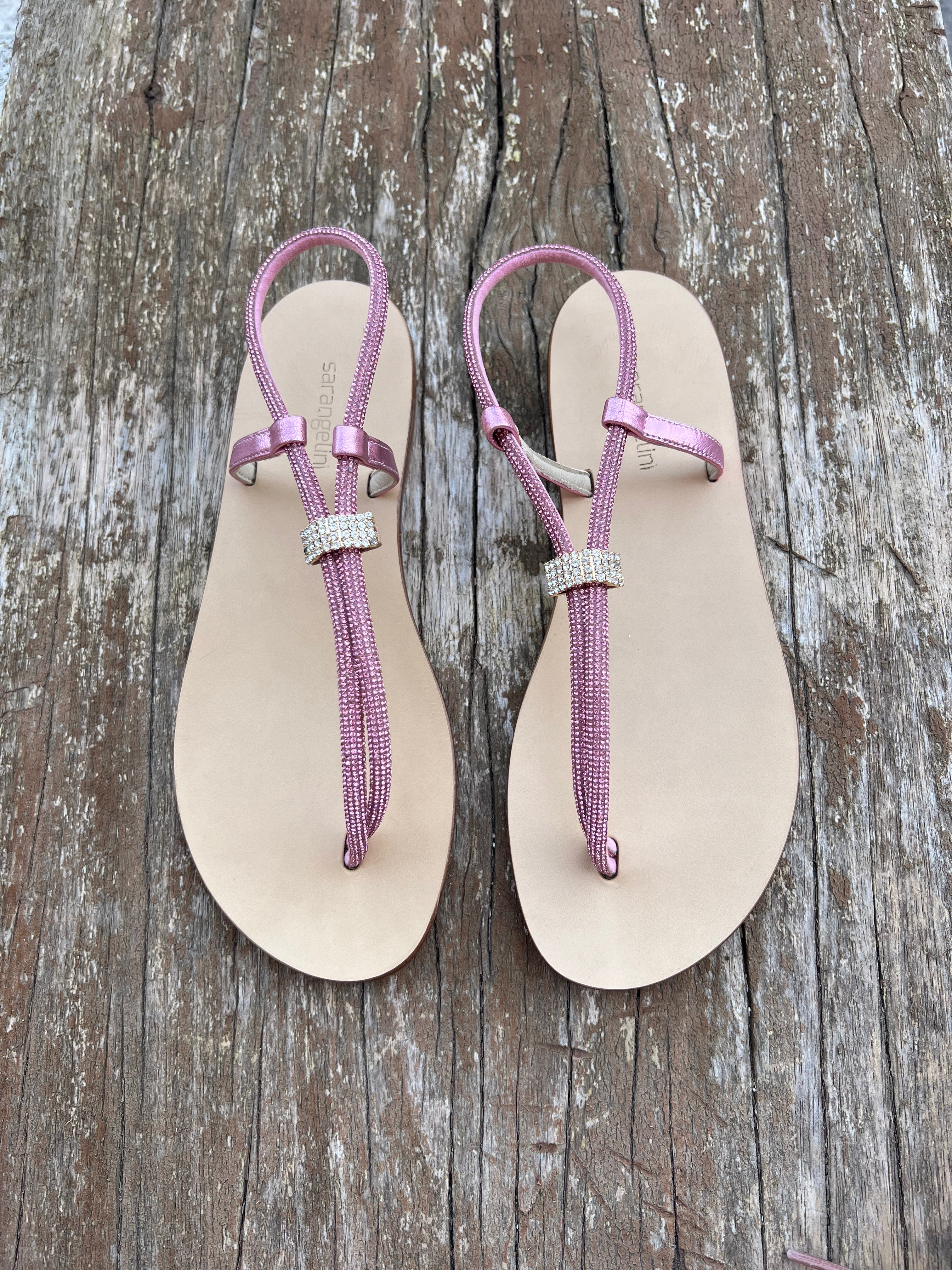 Sandali positano strass rosa-PM76FU