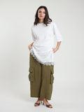 Maglia con pizzo latte V_120151