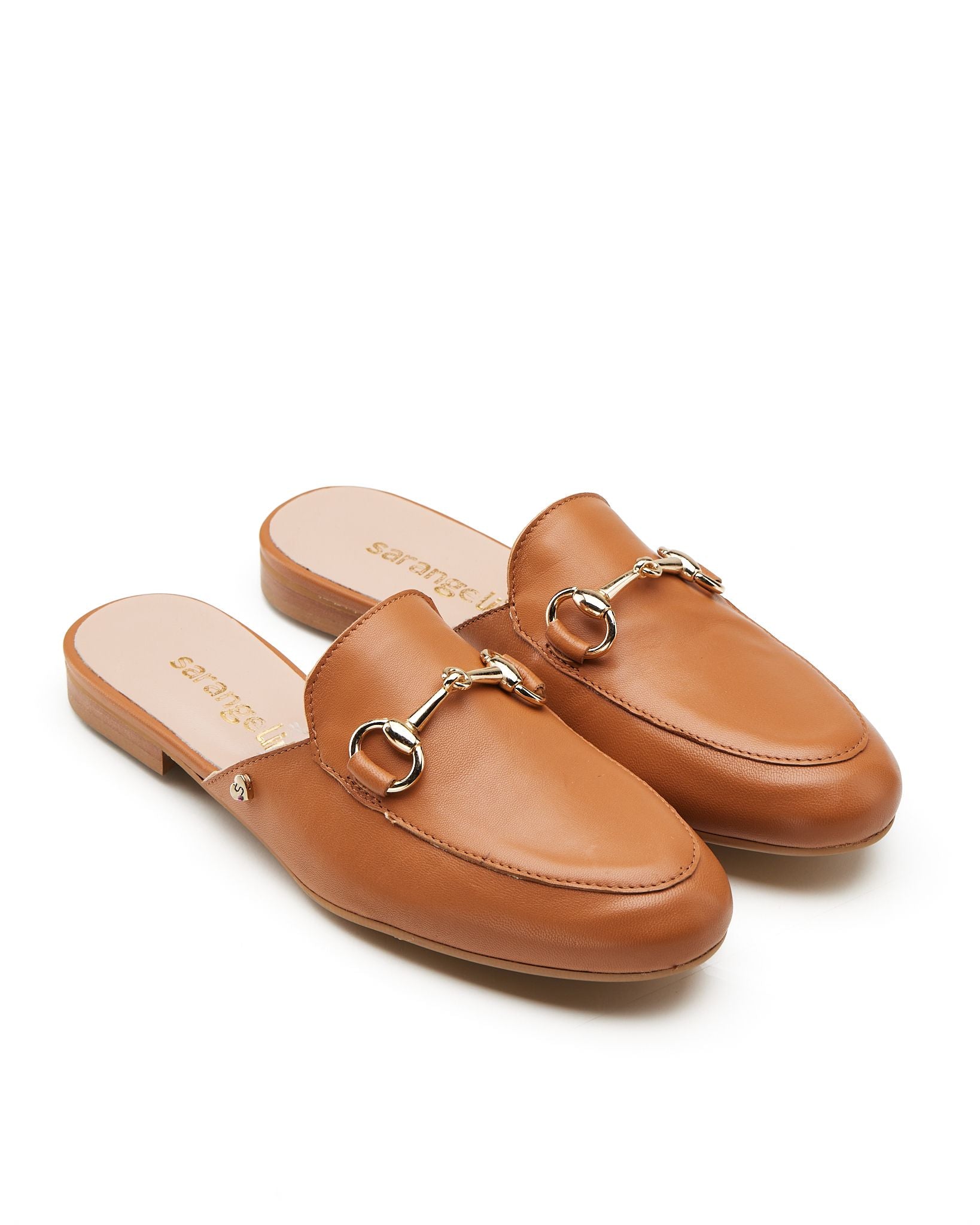 Ciabatta in pelle con morsetto cuoio -921CU