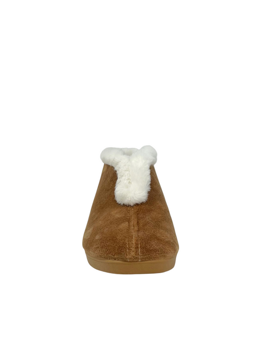 Pantofola con scollo color ocra - 31135