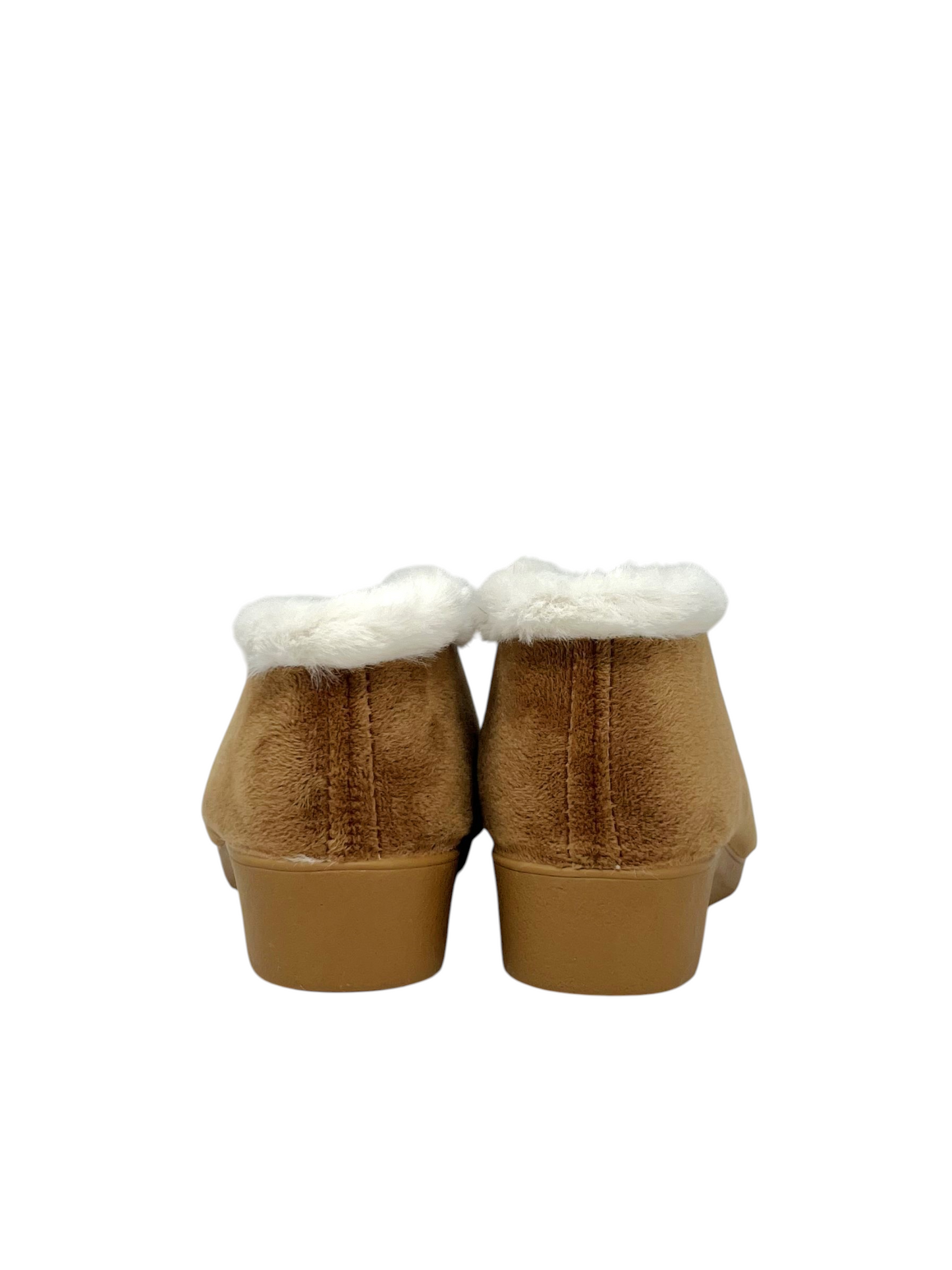 Pantofola con scollo color ocra - 31135