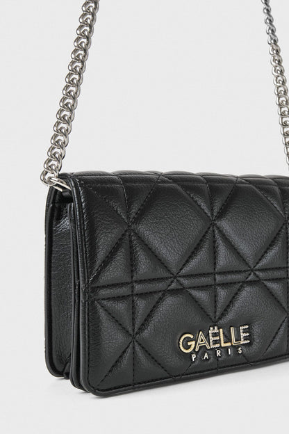 Borsa trapuntata nera logo Gaelle -CW01236