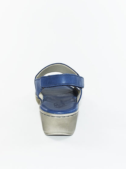 42655 SANDALO COMFORT IN PELLE BLU