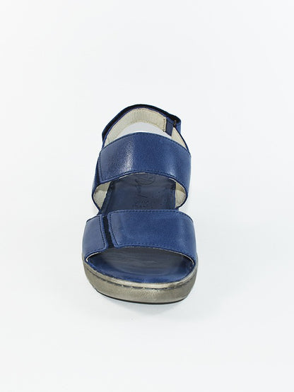 42655 SANDALO COMFORT IN PELLE BLU