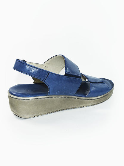42655 SANDALO COMFORT IN PELLE BLU