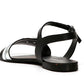 Sandalo gilda nero e argento con coccinella GC112