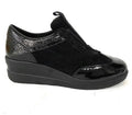 Slip-on in camoscio naplack e strass