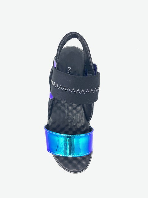 Sandalo multicolor blu