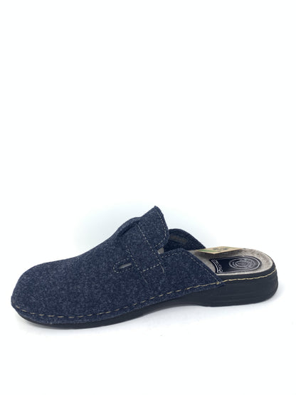 Ciabatta in lana uomo blu