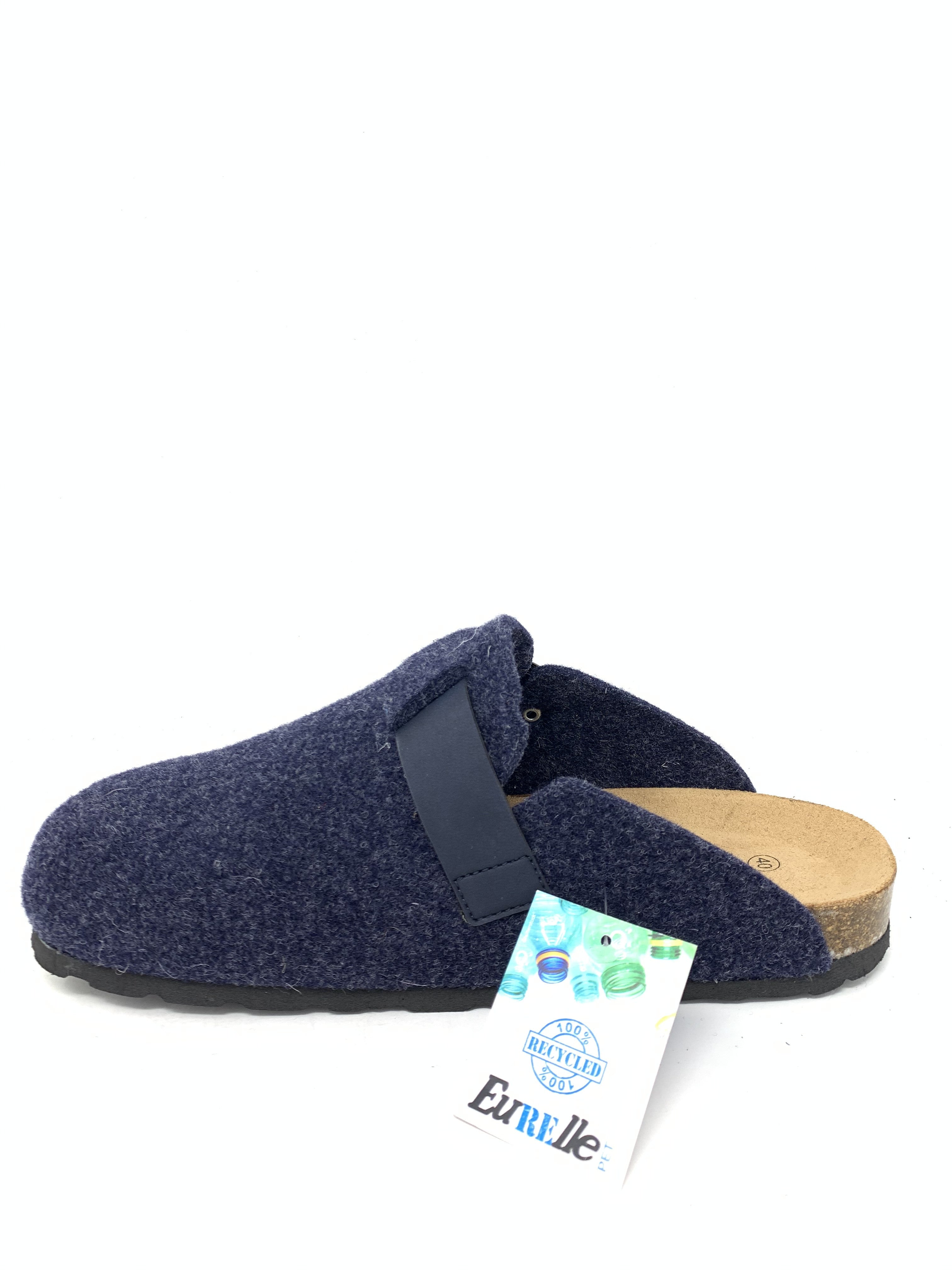 Ciabatta uomo panno blu
