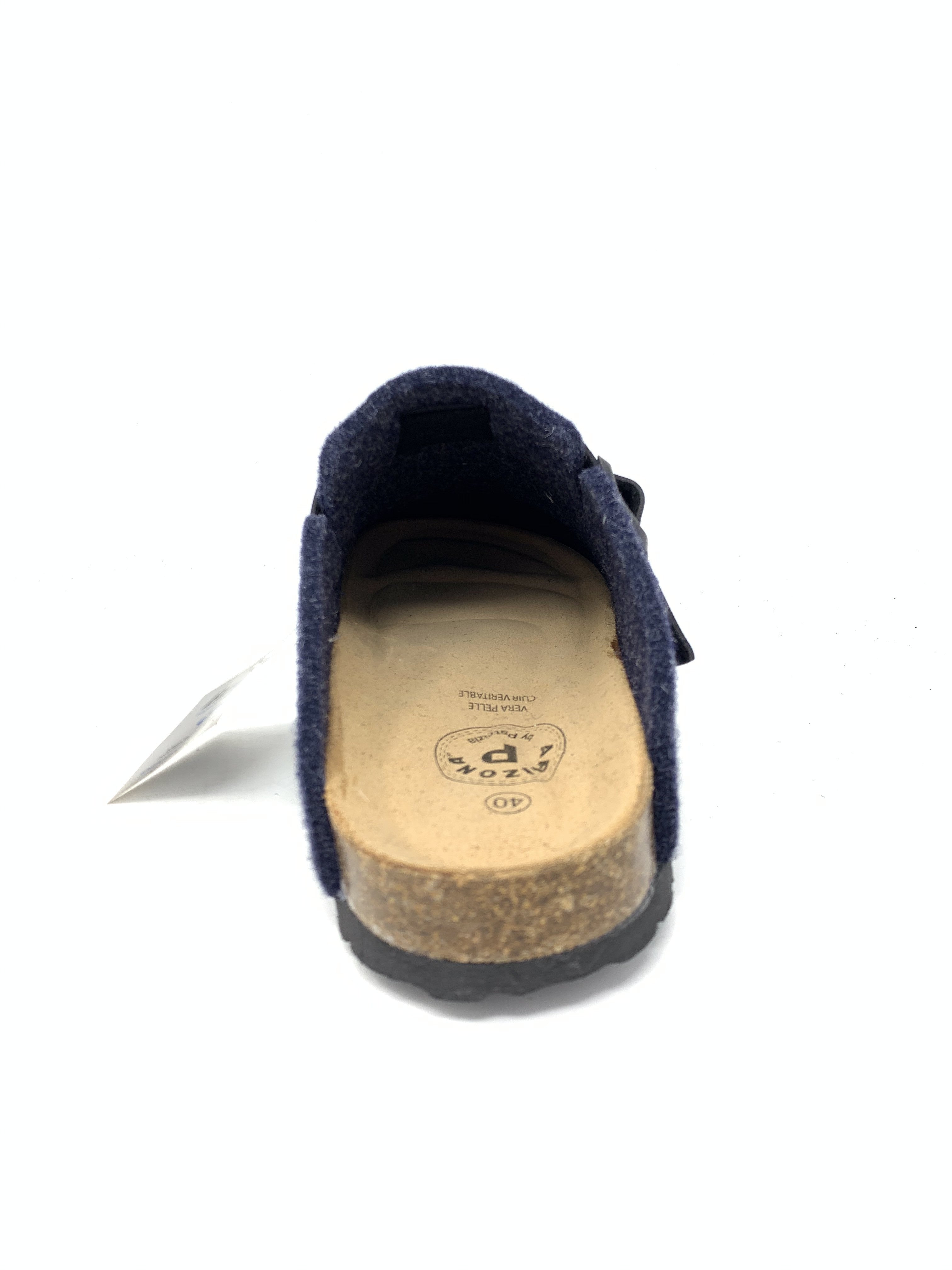 Ciabatta uomo panno blu