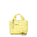 Borsa a mano intrecciata gialla