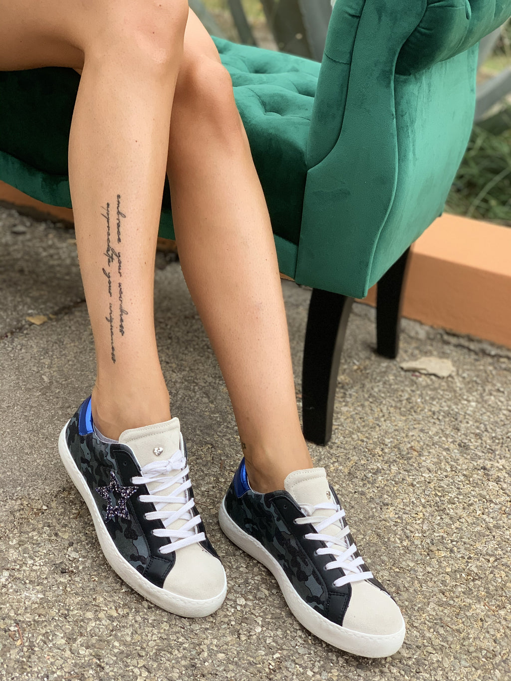 Sneakers stella glitter nero