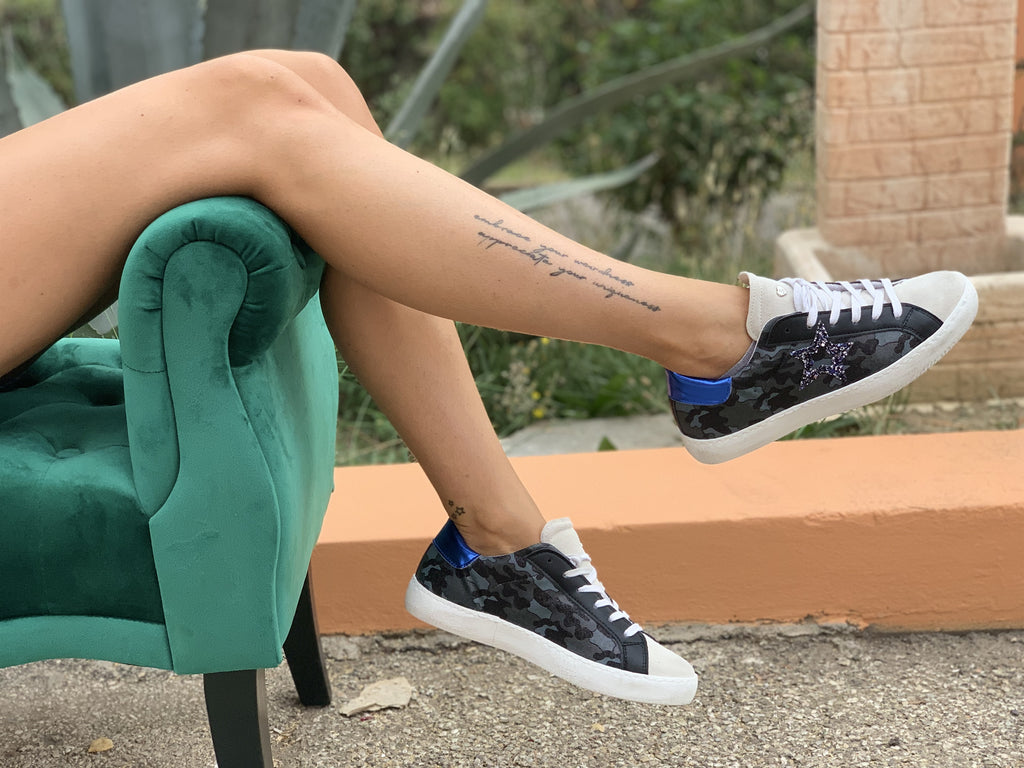 Sneakers stella glitter nero