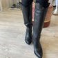 stivale texano alto in pelle nero